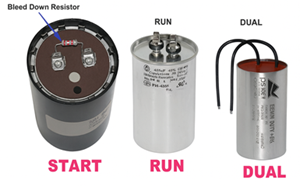 Start, Run, and Dual Capacitors