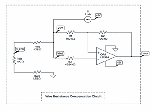 2-Wire RTD Measurement Circuit with Compensation
