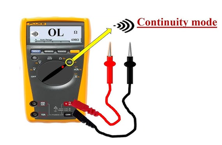 Multimeter in Continuity Mode