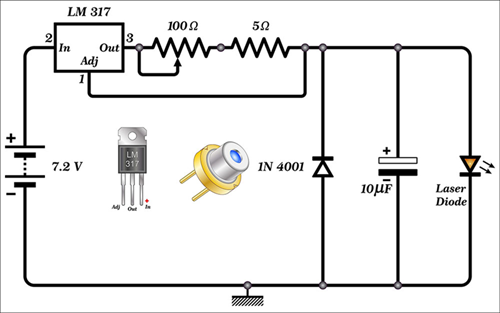 Figure 3. LM317 Laser Diode Current Limiter Circuit.png