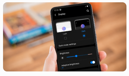 Dark Mode on OLED displays can help reduce power consumption.